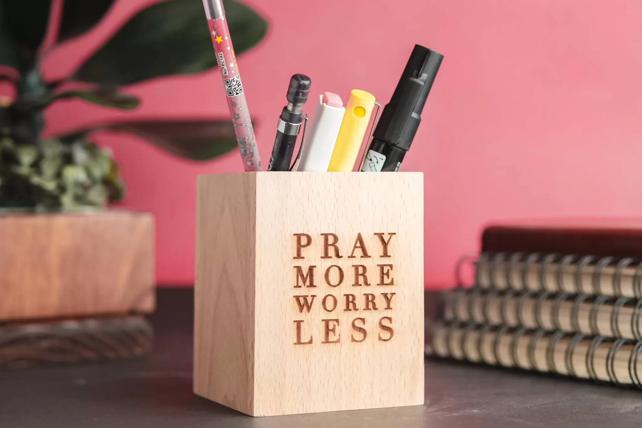 Pray More, Worry Less Pen Holder-The Sunnah Store