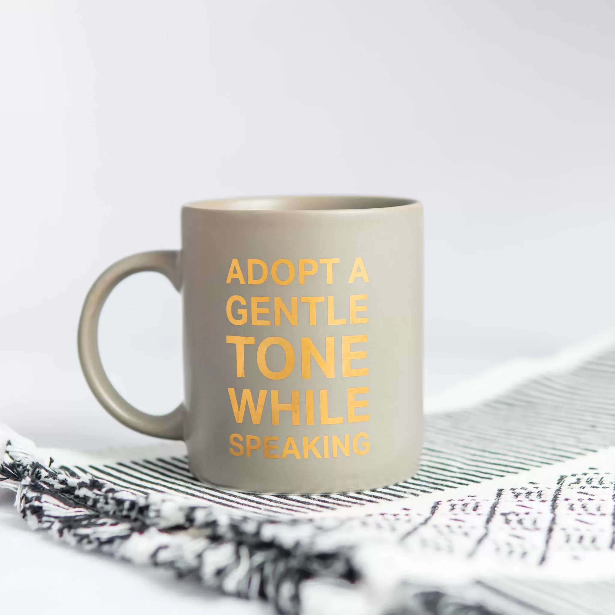 Adopt a Gentle Tone While Speaking Mug