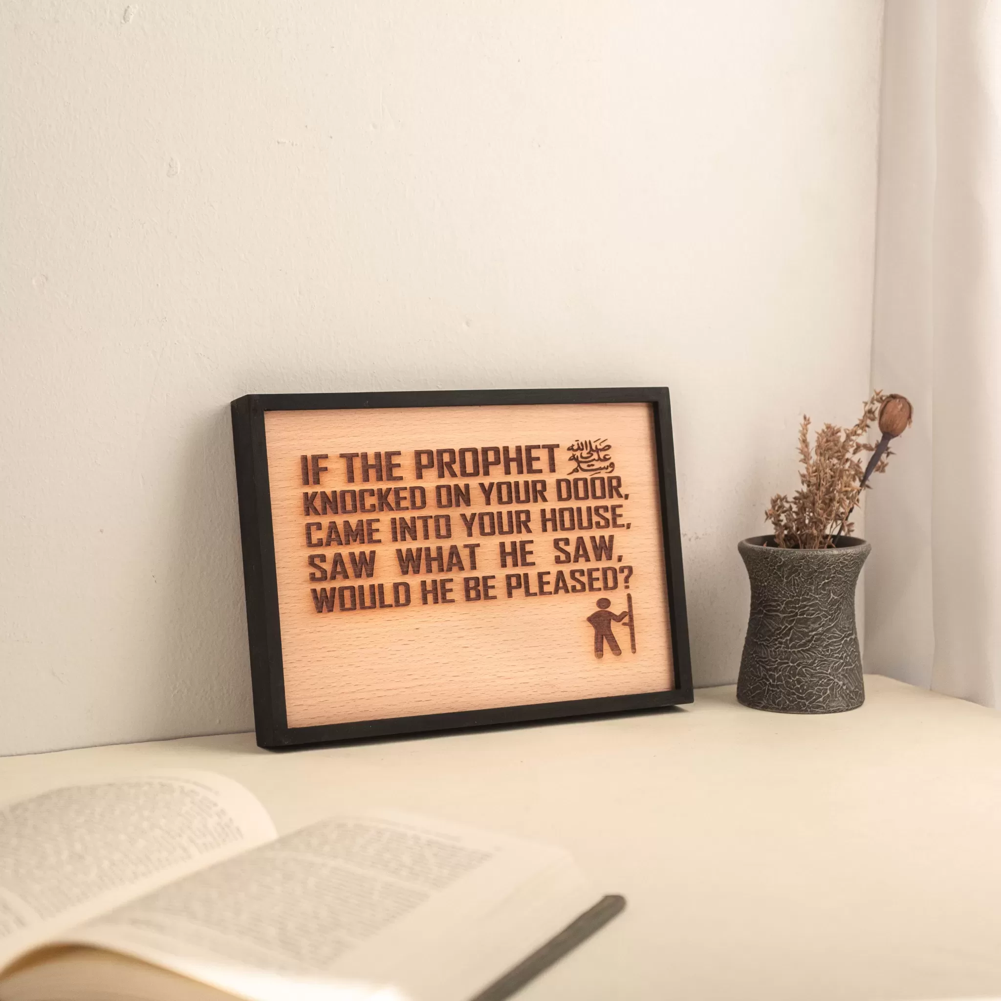 If the Prophet Wooden Engraved Frame
